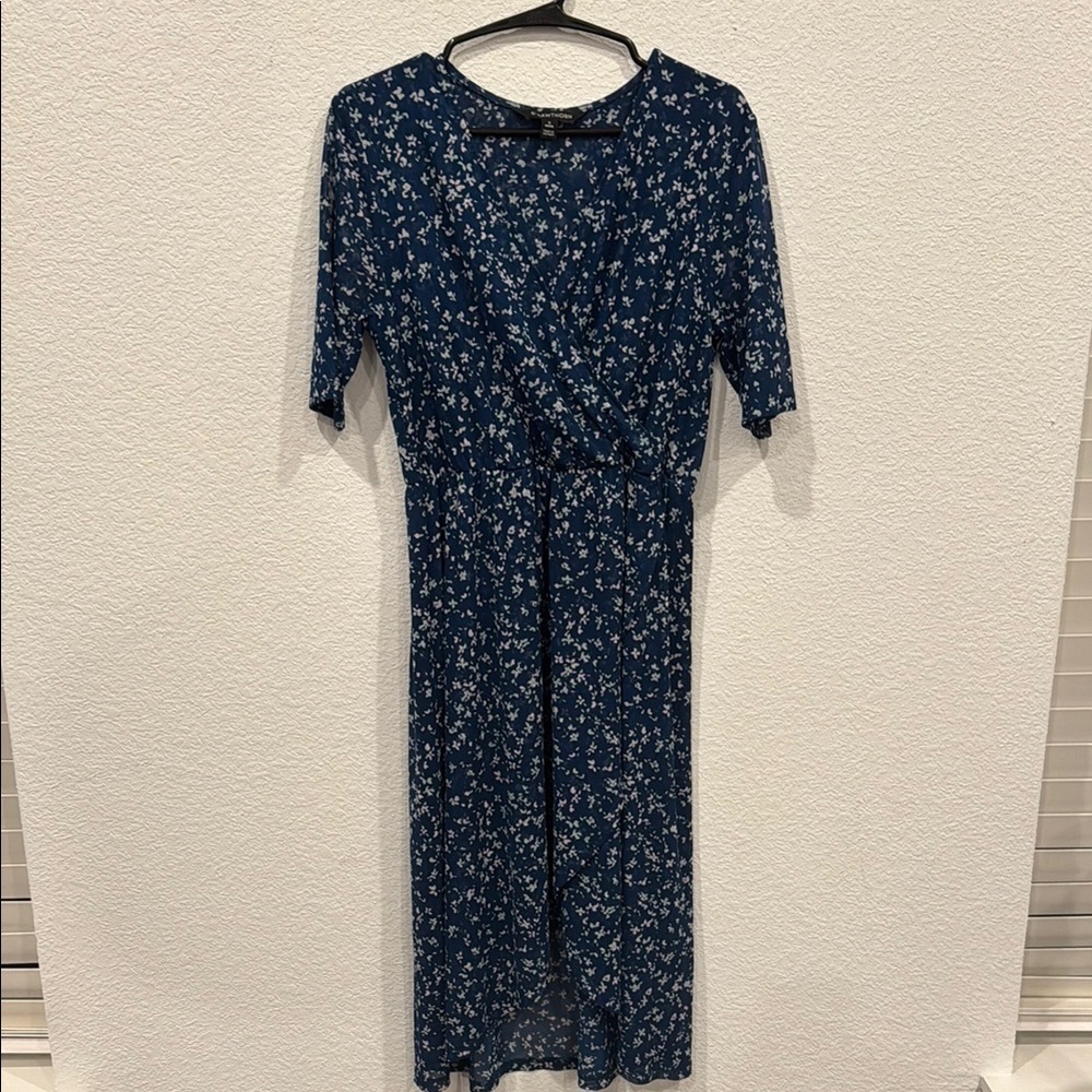 41 Hawthorn Mia Mesh Midi Wrap Dress - Blue NWOT Size Medium Petite
